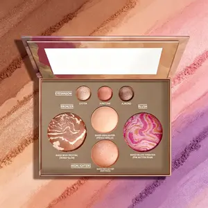 Multifunctional Makeup Palette — 7-In-1 Full-Face Palette — Includes Contour, Blush, 2 Highlighters, And 3 Eyeshadows — Long-Lasting & Non-Caking — All-In-One Versatility — Portable Travel Size