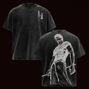 Fushiguro Toji Jujutsu Kaisen Anime Clothing Men Women T-shirts Short Sleeve Washed T Shirt Vintage Cotton Tshirt Harajuku Tops