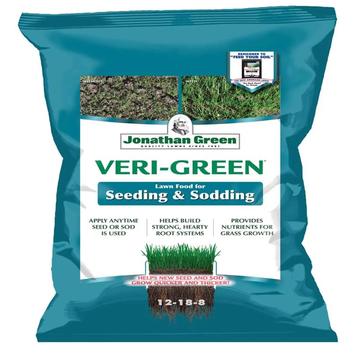 212 MAIN Veri-Green Granular Premium Synthetic Lawn Food Fertilizer - NPK Ratio Formula, 15000 sq. ft. Coverage, Root Boost Mixture, Even Spreading for All Grasses, Garden Use, Apply as Seed or Sod