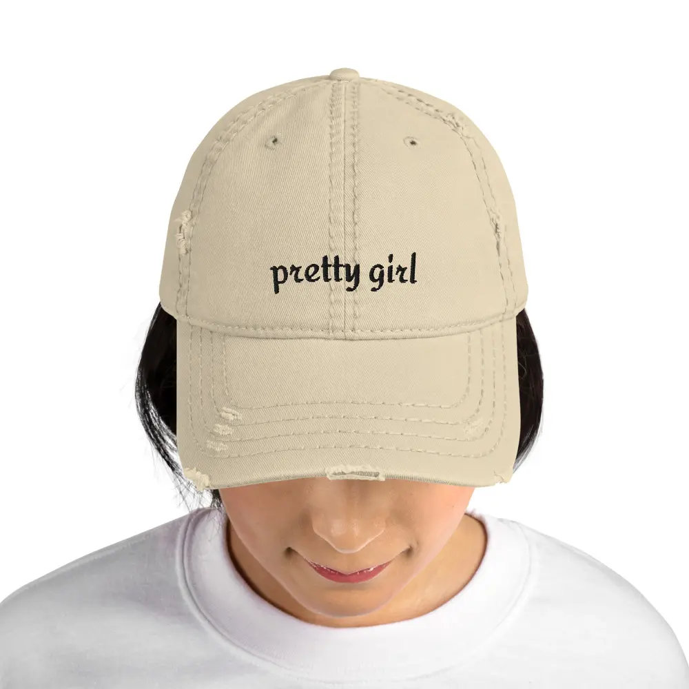 'Pretty Girl' Distressed Dad Hat