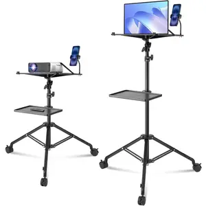 VEVOR Projector Stand, Laptop Stand Tripod Adjustable Height 26.97 to 63 in, Portable Projector Tripod with Tray Gooseneck Phone Holder, for Outdoor Movies, Home, Office, Stage or StudioVEVOR Super Brand Day