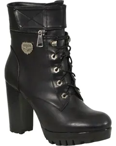 Milwaukee Leather Women's Milwaukee Lace-To-Toe Double Height Option Boot - Mbl9425