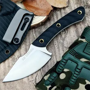 New Best-Selling Durable Wanderer Fixed-Blade Knife: Featuring an 8Cr13Mov blade and a G10 handle, this high-hardness knife is ideal for outdoor camping,fishing, and serves as a versatile tool for various scenarios during wilderness hikes and expeditions.