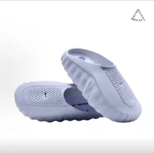 Light purple Breathable Perforated Clog Slides, Cushioning Capsule Massage Sole with Streamlined Sculpted Silhouette Design
