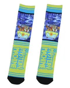 Scooby-Doo Mens' The Mystery Machine Sublimated Crew Socks