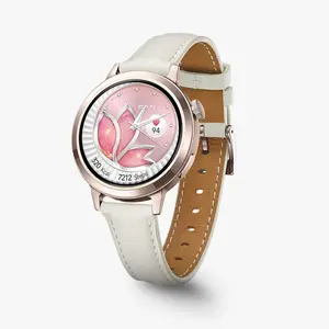 FANY Luna Smartwatch for Women AMOLED Display 110+ Sport Modes Fitness Tracker Heart Rate Sleep SpO2 Monitor 7-Day Battery Water Resistant Free App Round Watch Ultra-Sleek Lightweight Wearable Smartphone tiktokshopspringglowup,summervibes Wristwatch outdo