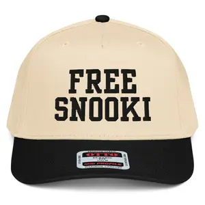 RIVEMUG NX1 Free Snooki Embroidered 2 Tone Hat Mid Crown Curved Bill Snapback Cap for Men and Women