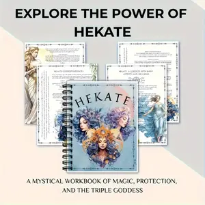 Hecate Work Manual Diary Workbook, Triple Goddess Witchcraft Magic Book, Includes Pagan Rituals, Shadow Work, Protection Spells, Greek Goddess Worship