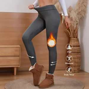 Women's Fleece Lined Leggings with Pockets High Waisted Thermal Warm Yoga Pants for Winter Workout & Everyday Wear Womenswear Bottom