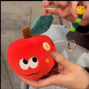 Apple Plush Hidden Ring Box Cute Surprise Ring Holder Proposal Ring Case Engagement Ring Box Valentine’s Day Romantic Couple Gift Creative Ring Storage