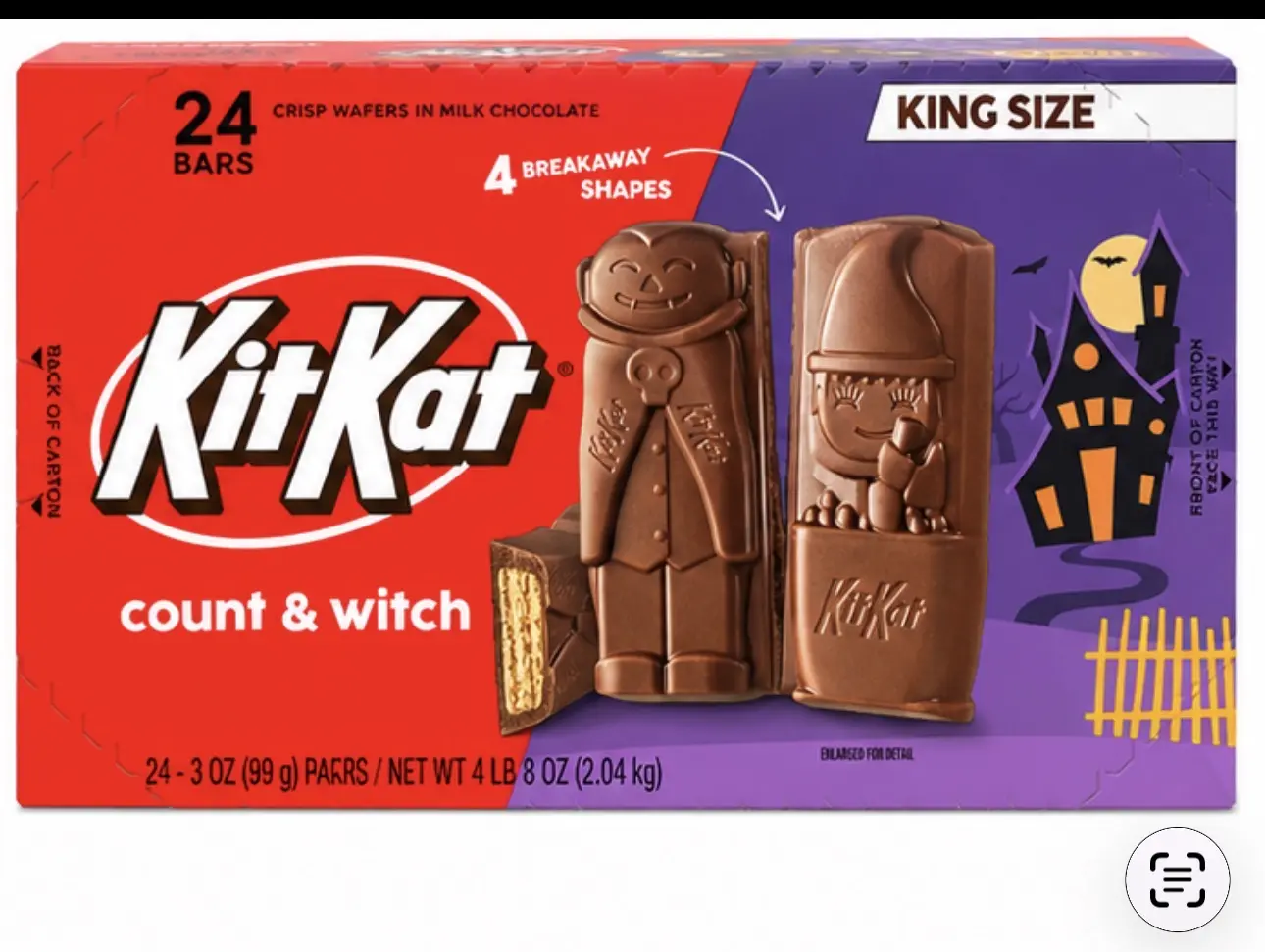 CASE OF 24 KING KIT KAT COUNT WITCH