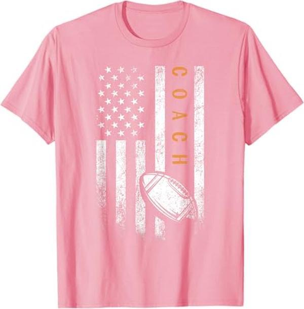 Football Coach American Flag Football Trainer Coaching T-Shirt