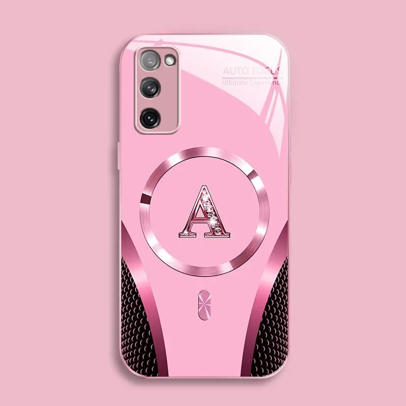 Suitable for [Galaxy S20 Fe] high-end MagSafe phone case，Luxury Magnetic Case Shockproof Protective Cover Choose from all 26 letters with Magsafe Support 952
