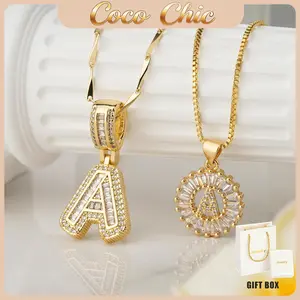 2 part necklace a-z capital Custom 26 Letter Diamond Pendant initial Necklace stack – 14K Gold Plated & Silver, Personalized Alphabet Jewelry, Fashionable Creative Gf for Women Birthday young girl Daughter y2k stainless steel Mothers Day Gift Ideas