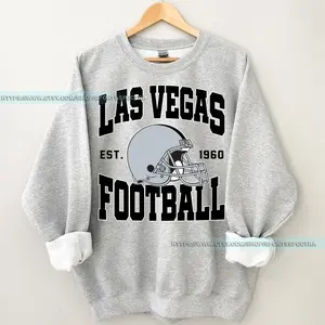 [Sale Up To 50%] Las Vegas Football Vintage Crewneck Sweatshirt, Retro Las Vegas Football Shirt, Las Vegas Football Christmas Raider Fan Gift, Gift For Fan, Trendy USA Cotton Fabric