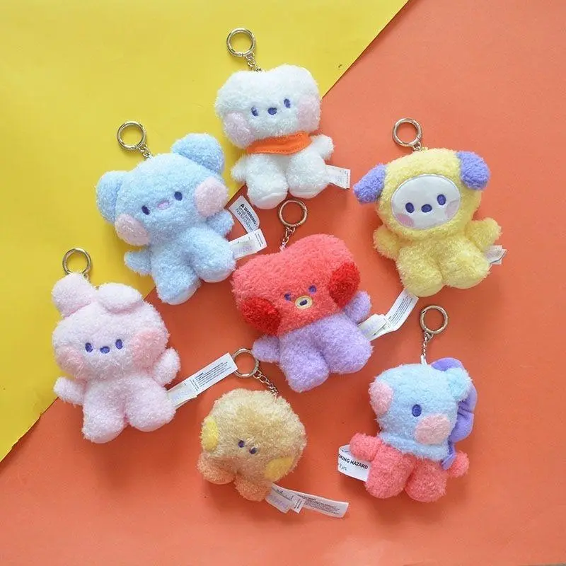 10cm Korea Anime Kawaii BOOTS Mini Minini Cooky Scarf Snow Boots Plush Doll Tata Chimmy Bag Pendant Cute Keychain