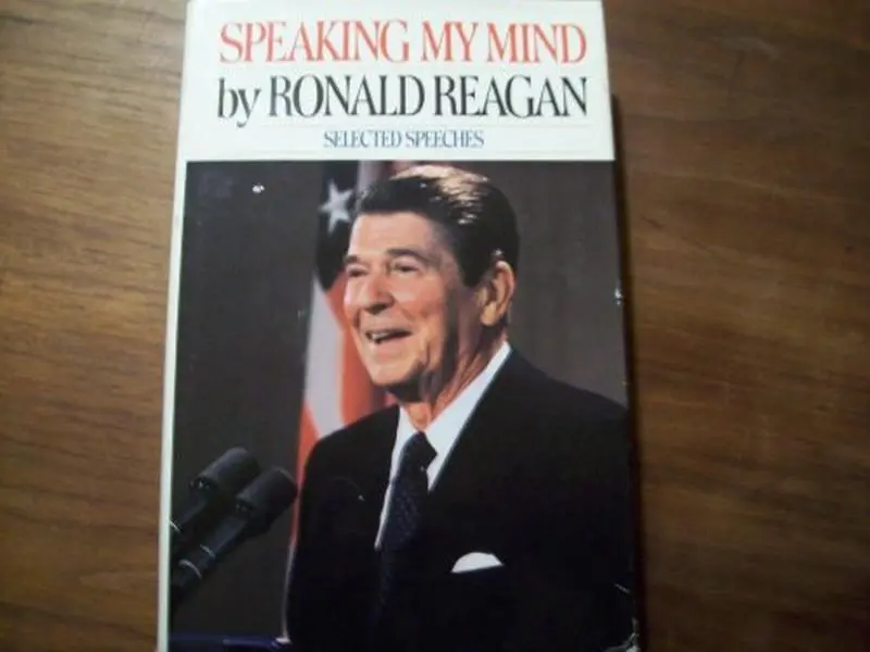 Used Hardcover Book - Speaking My Mind by Ronald Reagan - English, Presidential Speeches, History, Politics, Addresses