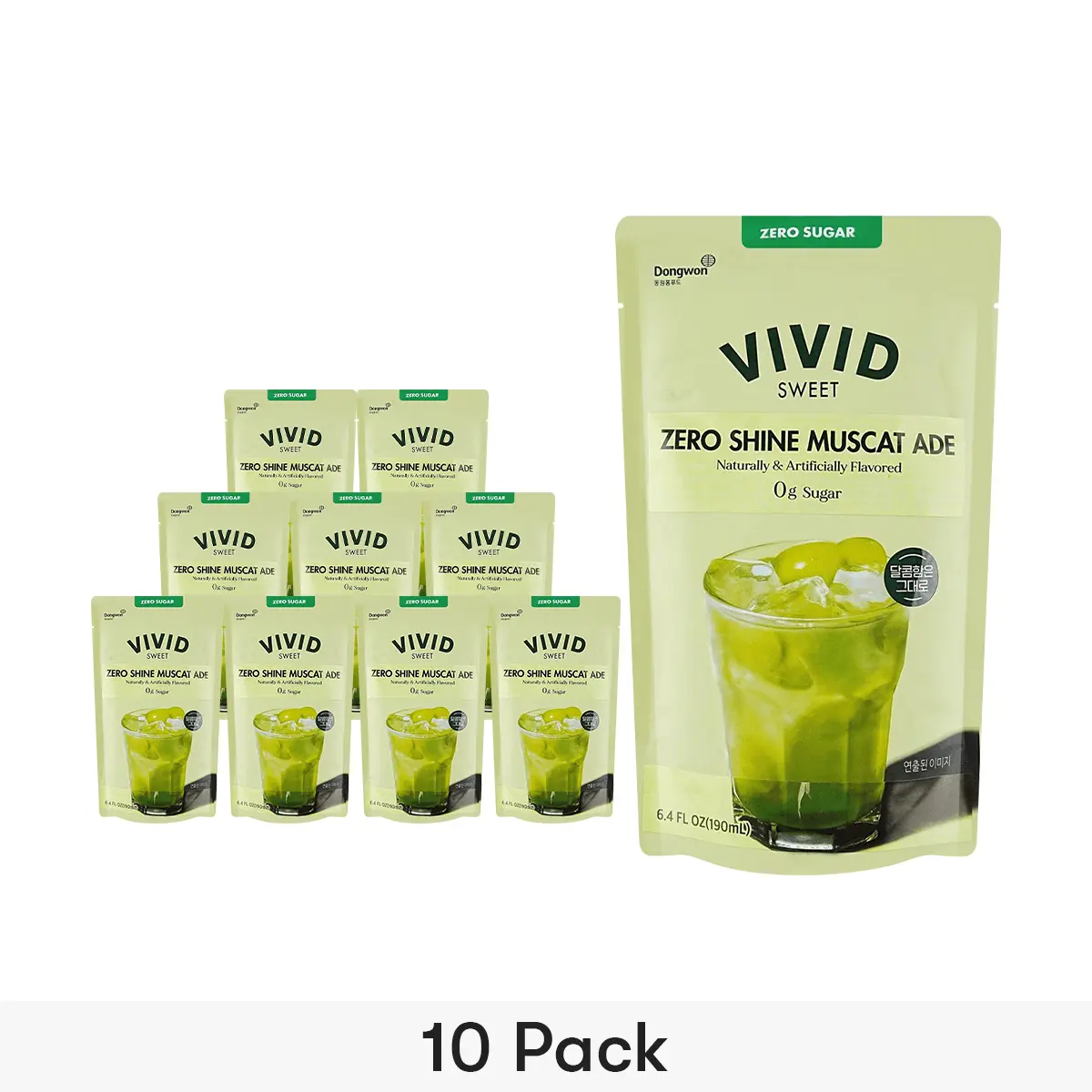 VIVID KITCHEN Dongwon Sunshine Rose Grape Juice Drink, Sugar-Free, 190ml x 10 Pack, Korean Beverage, Rose Grape Flavor, Ready-to-Drink, Ideal for Iced Coffee & DIY Drinks