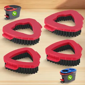 For O-Cedar EasyWring Mop Brush Refill - Scrubbing Non-Scratch Bristles for Shower Tile Grout Machine Washable & Reusable Multi-Surface No Bucket Design