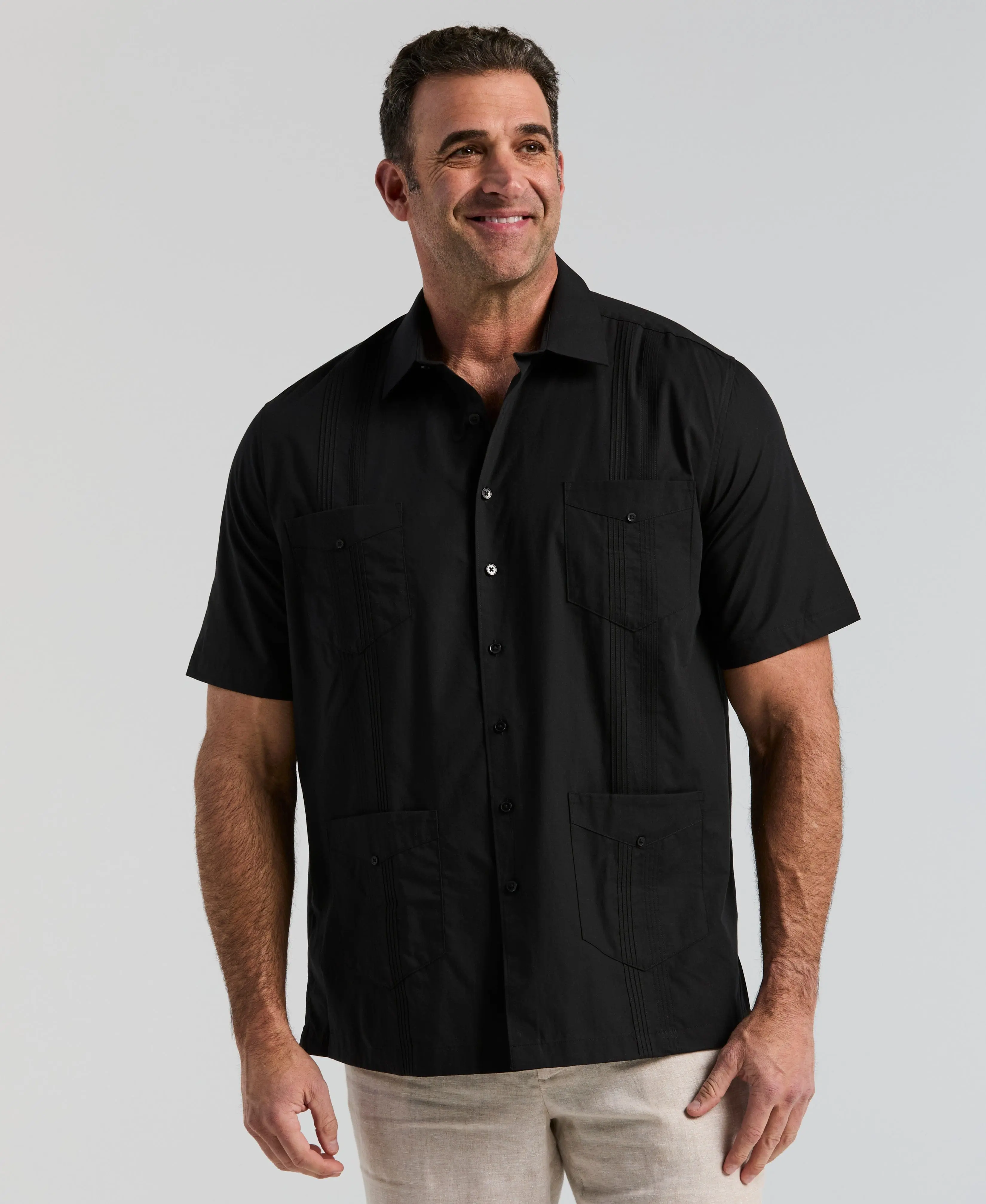 Big & Tall Four Pocket Guayabera Shirt