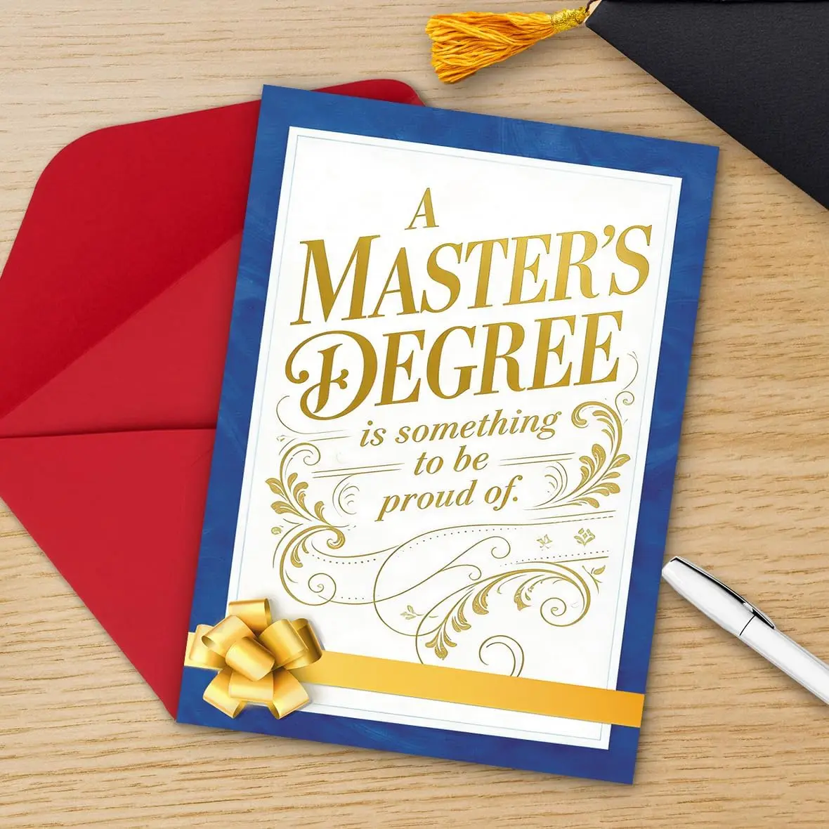 Master's Degree Graduation Card, Graduation Gift for Masters Degree Holders, Grad Gifts for Son Daughter Niece Nephew | Gift Card with Envelope