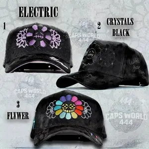2026 INNEDIT ANYMORE ELECTRIC FLVWER CAP.BLACK SNAPBACK HAT Unisex GORRA/HAT INNEDIT Market Quality Same Day Shipping