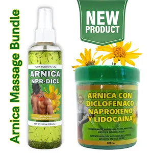 VIRAL Arnica Gel Extra Potente con Lido (4.23 oz) + Aceite Arnica con Hierbas 8oz – Herbal Muscle Massage & Recovery Gel – Soothing Natural Care