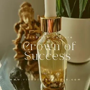 Crown of Success Hoodoo Conjure Oil | Success Oil | Achievement and Recognition Ritual Oil | Career and Business Rootwork Oil | Spiritual Supply