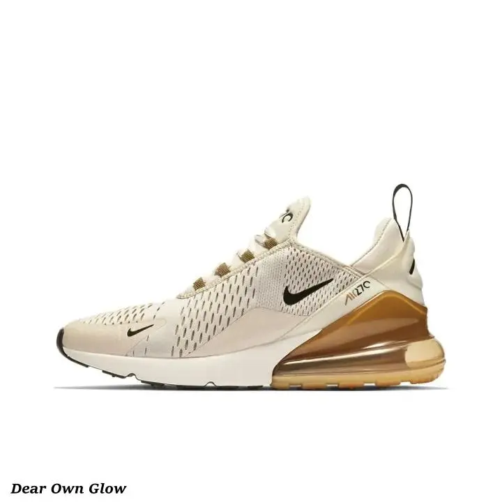 Hollow grid mesh running kicks soft cream bronze low-top dense breathable mesh heel pull tab shock absorbing air buffer wear-resistant rubber sole with new shoe box daily commute street fashion light fitness
