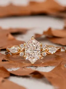 Elegant Arrow Zircon Ring Plated 18k Gold, Fashionable Versatile Engagement Women's Ring, Valentine's Day Gift, All Seasons Jewelry