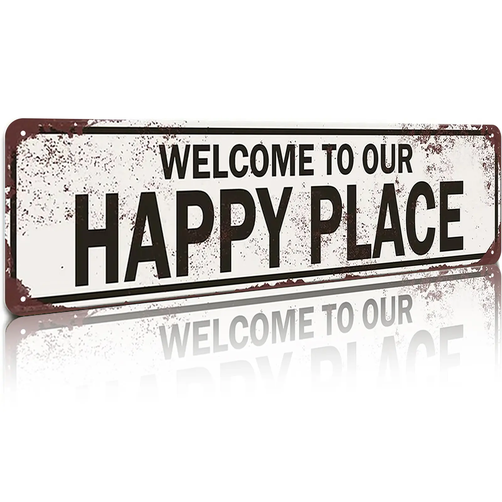 Vintage Rustic Farmhouse Metal Sign - 16x4 Inch Aluminum Wall Decor, Gender-Neutral Decorative Country Farm-Themed Home Sign for Entryway Decor, Living Room, Country Home Signs