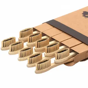 Bamboo Toothbrushes Soft Bristles for Sensitive Teeth 10 Pack - Numbered for Easy Recognition - Eco-Friendly, Natural Wooden Toothbrush