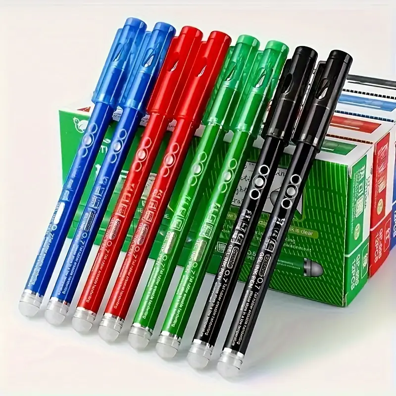 Set of 4/8 Medium Nibs Erasable Pen, 0.7mm, High Quality, Large Capacity, Water-Based Ink, Durable Plastic, Neutral Color, Suitable for Business, Office, Writing and Study