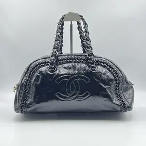 Pre-owned CHANEL Leather Tote Bags Patent Weekend Bowler Satchel