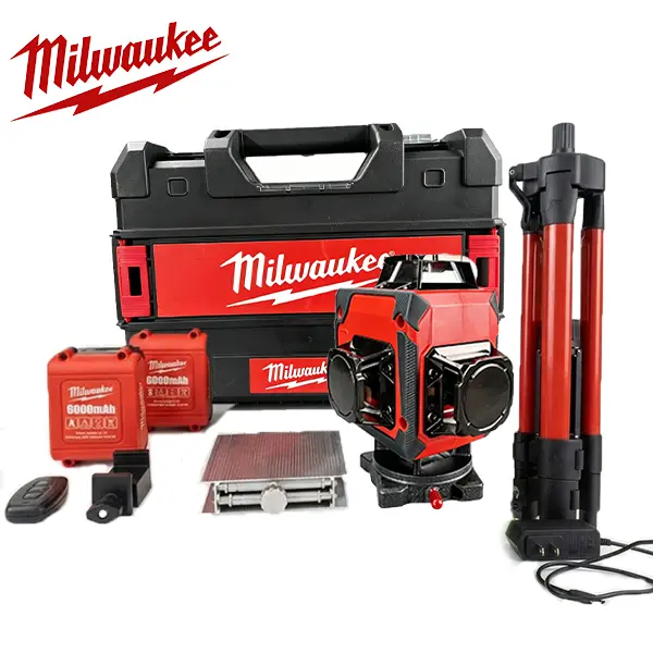 Milwaukee M12 Series 4-Plane Green Laser Level - Cordless Self-Leveling Accessory with 12 Bright Lines, 360° Precision for Construction Jobsites (Tools & Hardware, Hand Tools, Multitools & Accessories)