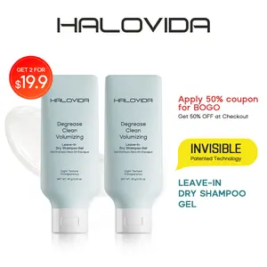 HALOVIDA Leave-in Dry Shampoo Gel, Instant Oil Absorption, Invisible Volume, Long-Lasting Oil Control, 4D Hyaluronic Acid, Silk Protein, Lightweight & Refreshing, Suitable for All Hair Types, 2.28oz, Gentle & Smooth,#SummerVibes #petlovers