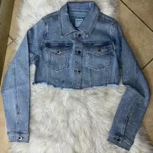 Ava Rhinestones Cropped Jacket