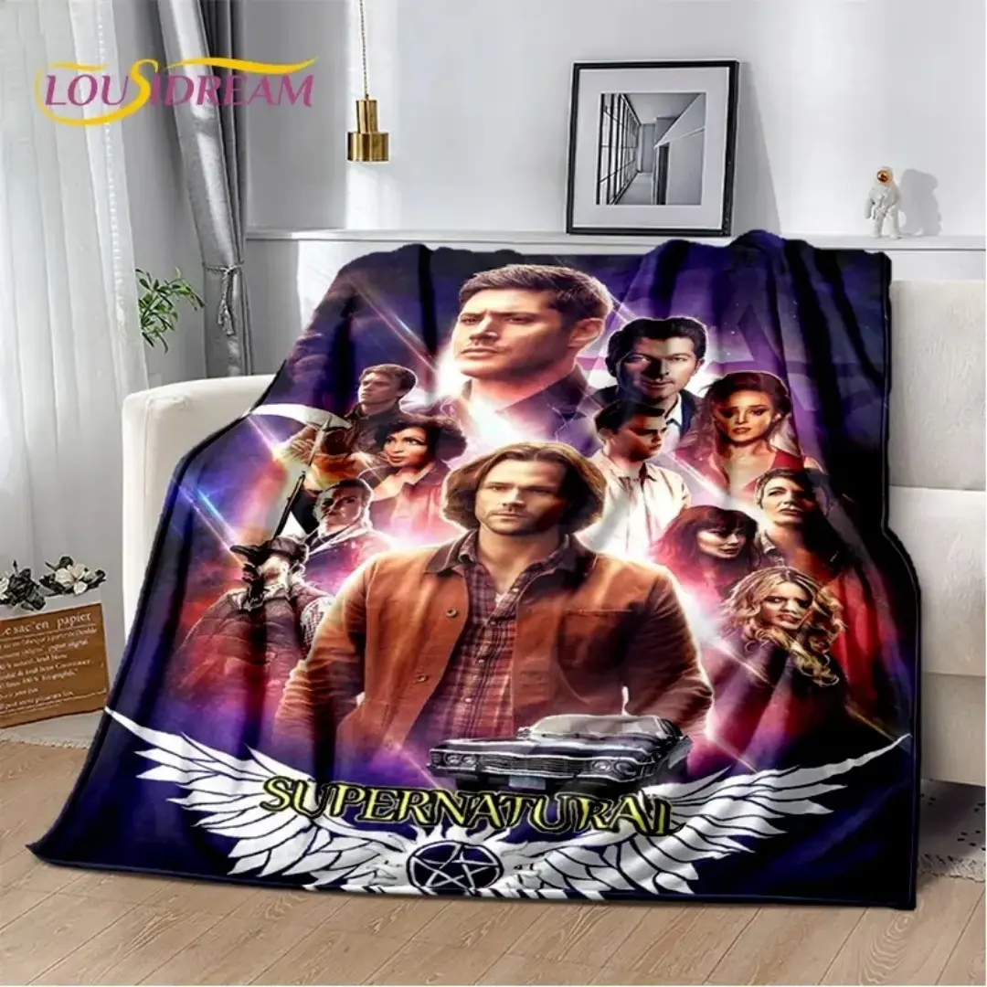 Supernatural Dean Sam Slogan Soft Fluffy Leisure Throw Blanket - Home Bedroom Bedding, Ideal Child Gift for Travel Use