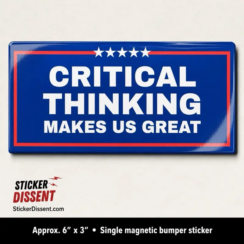 6” x 3” Anti-MAGA Political Protest Magnetic Bumper Sticker for Vehicles, Waterproof Water-Resistant Glossy Magnet with Constitution-Themed 5 Designs