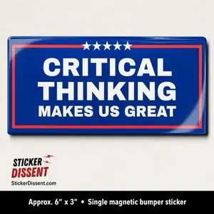 Political Car Magnet 6x3, Magnetic Bumper Sticker, Waterproof Glossy Protest Magnet, You’re In A Cult 5 Designs