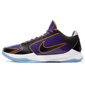 Nike Zoom Kobe 5 Protro "Lakers" Low-Top Performance Basketball Shoes for Men and Women in Purple and Black