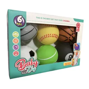 Baby Hand Grasp Balls Set of 6, Multicolor Sensory Balls, Soft Texture Touch Toy, Soft Ball Design, PVC Material, Perfect Birthday Gift