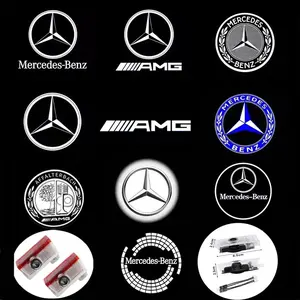 2Pcs HD LED Car Door Welcome Light Logo Laser Projector Ghost Shadow Lamp Led Car Lights For Mercedes Benz A B C E Class W205 W212 W213 AMG W176 W177 W246 W166 W167 C117 W117 C205 A205 C207 A207 C218 GLA GLC GLE GLB GLE GLS CLA CLS Auto Accessories