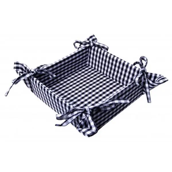 212 MAIN Bakeware Bread Basket - 5.5x5.5 in, Toro Black Check (AG-45292)