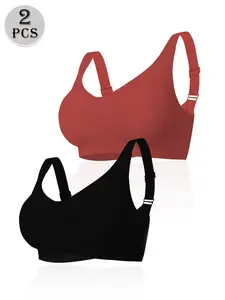 Ultra Comfortable Jelly Bra Set No Wire, Adjustable Straps, Skin-Friendly, Perfect for Daily Wear and Gym, Seamless Sports Bras, Multiple Colors Available