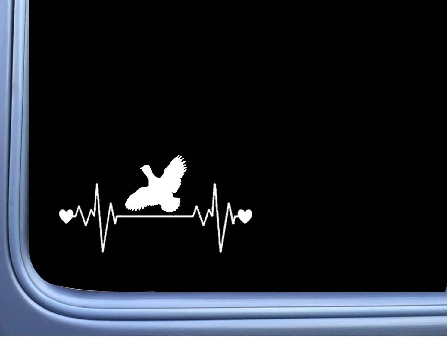 Quail Lifeline Heartbeat sticker L452 8  inch hunting decal