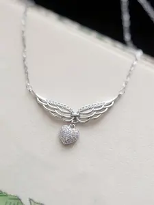 1 PC Fashion Cubic Zirconia Heart Necklace Pendant For Women For Mother's Day Gift Jewelry