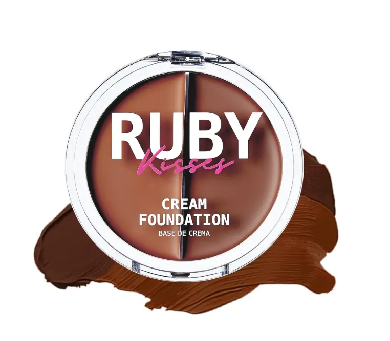 Ruby Kisses 3D Face Creator Cream Foundation & Concealer, 12 Hours Long Lasting, Medium to Full Coverage, Non-Greasy, Ideal for Makeup & Contour Palette (Level 15)