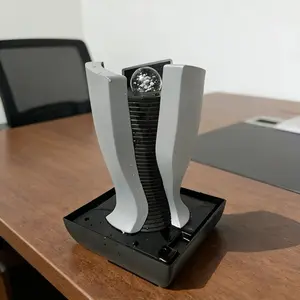 Modern Desktop Water Flow Ornament, Circulating Water Fountain for Office Tea Table, Lucky Money Transmutation Water Scene