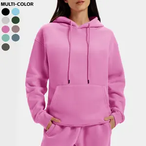 YUCOLEN Oversized Hoodie for Women Men Soft Sweatshirt Cotton Fleece Pullover Hooded Sweatshirt with Kangaroo Pocket Unisex Warm Winter Top